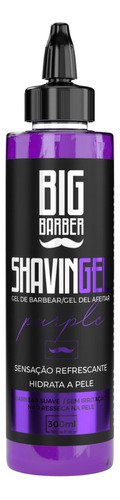 Shaving Gel De Barbear  Purple Bisnaga  300ml - Big Barber