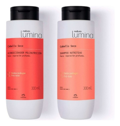 Kit Shampoo Y Acondicionador Natura Cabello Seco Reparacion