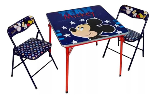 Set Mesa Plegable Infantil Con 2 Sillas Disney Y Spiderman