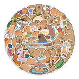 Pack 50 Stickers Capybara Kawaii Carpincho Pegatinas