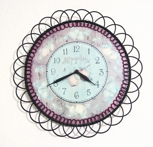 Reloj De Pared De Metal Marca Home Interiors, Vintage