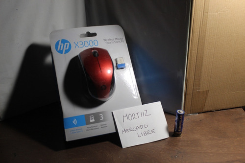 Mouse Raton Inalámbrico Hp X3000 Rojo Wireless Micro Receive