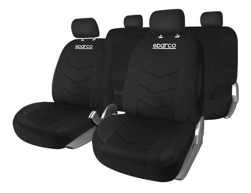 Funda Cubre Asiento Poliester  Negro Sparco