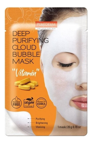 Purederm Deep Purifying Cloud Bubble Mask Vitamin Máscara Tipo De Piel Todo Tipo