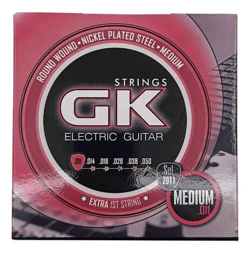 Gk 2011 Encordado Guitarra Eléctrica Medium 011-050 + 1ra