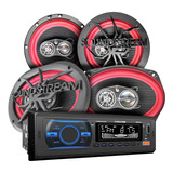 Kit Autoestéreo Par Bocina 6x9 + Par Bocinas 6.5 Soundstream