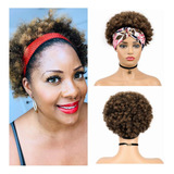 Quantum Love Peluca Con Diadema Afro De Cabello Humano Rizad