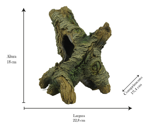 Enfeite De Resina Soma Tronco Duo 205 (22,8 X 18 X 19,4 Cm)