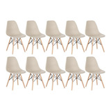 10 Cadeiras Charles Eames Wood Cozinha Eiffel Dsw Cores Cor Da Estrutura Da Cadeira Nude