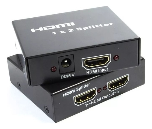 Splitter Hdmi 1x2 Full Hd Activo 2 Salidas 1080p Tv / Metal