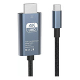 Adaptador Cable Usb Tipo C A Hdmi 4k 60hz Ultra Hd 2 Metros