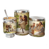 Combo Mate Aluminio Madera Yerbera Azucarera Personalizado