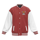 Chamarra Universitaria One Piece Jolly Roger Anime Bordado