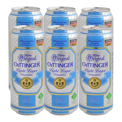Cerveza Oettinger Light Lager Six Pack 500 Ml C/u