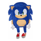 Sonic The Hedgehog Backpack For Boys, Plush Padded Bookbag W