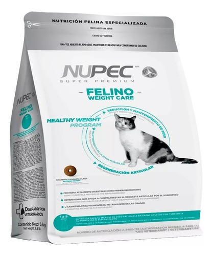 Nupec Felino Weight Care 3kg (control De Peso)