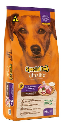 Ração Special Dog Ultralife Cães Adultos Raças Pequenas Cordeiro 10.1kg