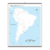 Mapa América Del Sur - Mudo (90x70cm) Apto Marcador