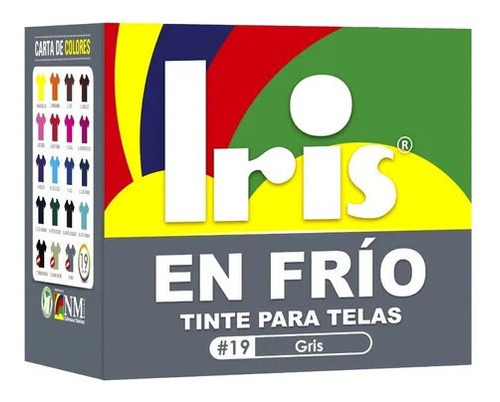 Tinte En Frío Iris Gris Telas - Unidad a $21900