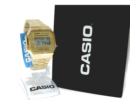 Relógio Casio Vintage - Modelo A168wg-9wdf - Dourado