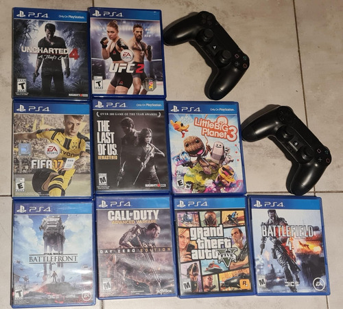 Ps4 + 2 Joystick + 9 Juegos