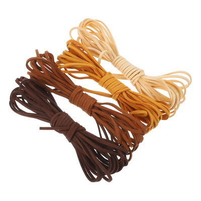 . 4 Rollos De Cuerda De Gamuza, Cordones De Cuero, Cuerda !