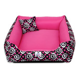 Cama Caminha Pet Para Cachorro E Gato - Tamanho M 60x60 Cor Geométrico Pink