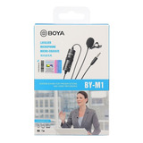 Boya Microfone Lapela By-m1 M1 P/ Smartphone, iPhone Cabo 6m