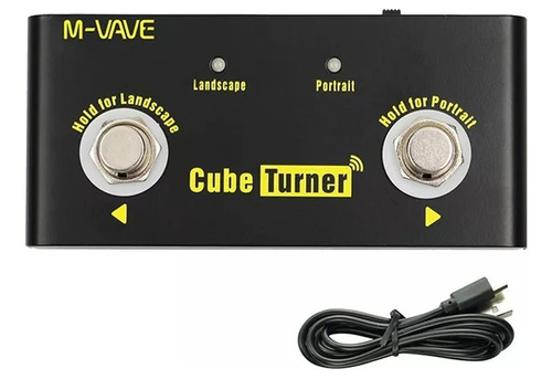 Cube Turner Sem Fio Page Pedal Embutido Looper Usb Recarrega