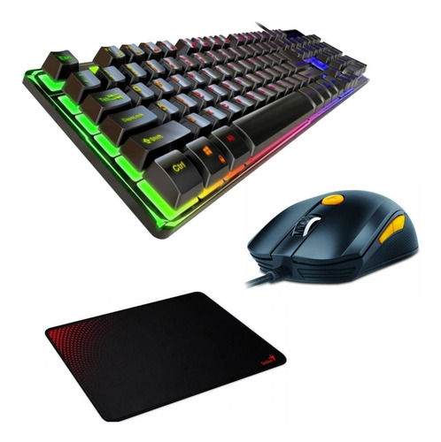 Combo Kit Gamer Genius Scorpion Teclado K8 Mouse M8610 Y Pad