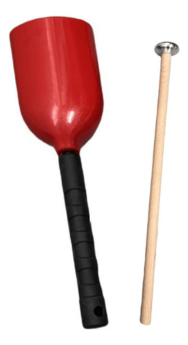 E Mallet Cowbell Campainha Musical Profissional Vermelho L