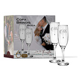 Copa Para Brindis Con Grabado Laser Para Boda 6 Pack