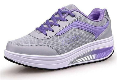 Zapatillas Viaje Plataforma Mujer Morado