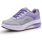 Zapatillas Viaje Plataforma Mujer Morado