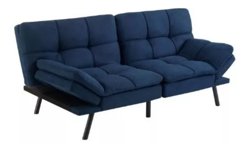 Futon Memory Sofa Cama Prince/diseño Moderno Y Elegante Azul