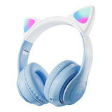 Auricular Inalámbrico Bluetooth Orejas Gato Rgb Ej-s28pro