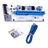 Tarjeta Vertical Riser Usb 3.0 1-16x Pci-e Molex Miner V008s