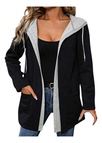 Cardigan Mujer Casual Con Cuello Y Colores, Blusa Creativa