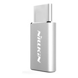 Adaptador Micro Usb C 2.5cm Nillkin Gris Plata