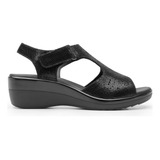 Sandalia Dama Vestir Casual Tacón Confort Flexi 116013 Negro