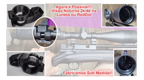 Adaptador Abraçadeira Visão Noturna H.265 2k Para Lunetas