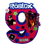 Piñata Personalizada Roblox Número A Elegir 70 Cm Doors 