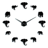 Reloj De Pared Único Con Forma De Elefante Animal Reloj De P