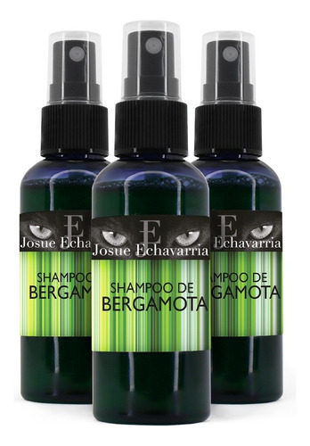  3 Frascos Shampoo Bergamota Organico Josue Echavarria 150 Ml