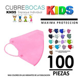 Cubre Bocas Infantil Kn95 Niños 100 Pzs Certificado Colores