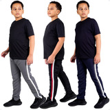 Kit 3 Calças Masculina Infantil Tactel Agasalho Inverno 271