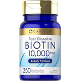  Biotin  Max Strength  10,000mcg 250 Tablets Usa Oferta