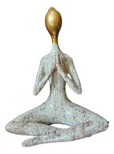 Escultura Yoga Figura 25x19x12 Cm Deco Meditacion Reiki