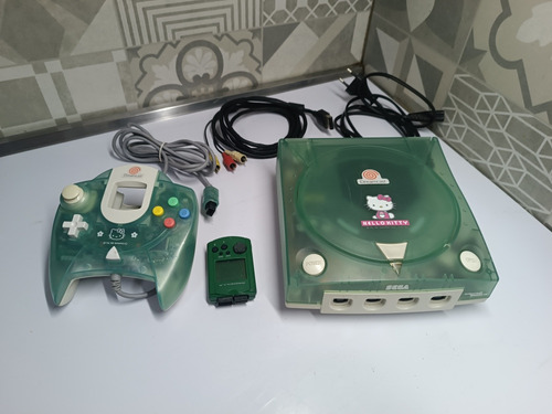Sega Dreamcast Hello Kitty Verde Translúcido Japonês 