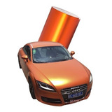 Vinil Adhesivo Automotriz Naranja Mate 30 Cm X 1 Mt 